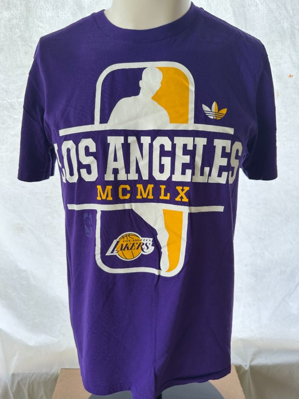 Vintage Los Angeles Lakers MCMLX Kobe Bryant Adidas Men's Purple T Shirt Size Me